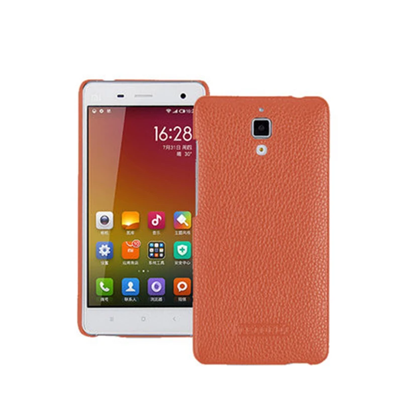 Чехол для Xiaomi 4 Кожаные чехлы с простым дизайном верхний слой Ультратонкий