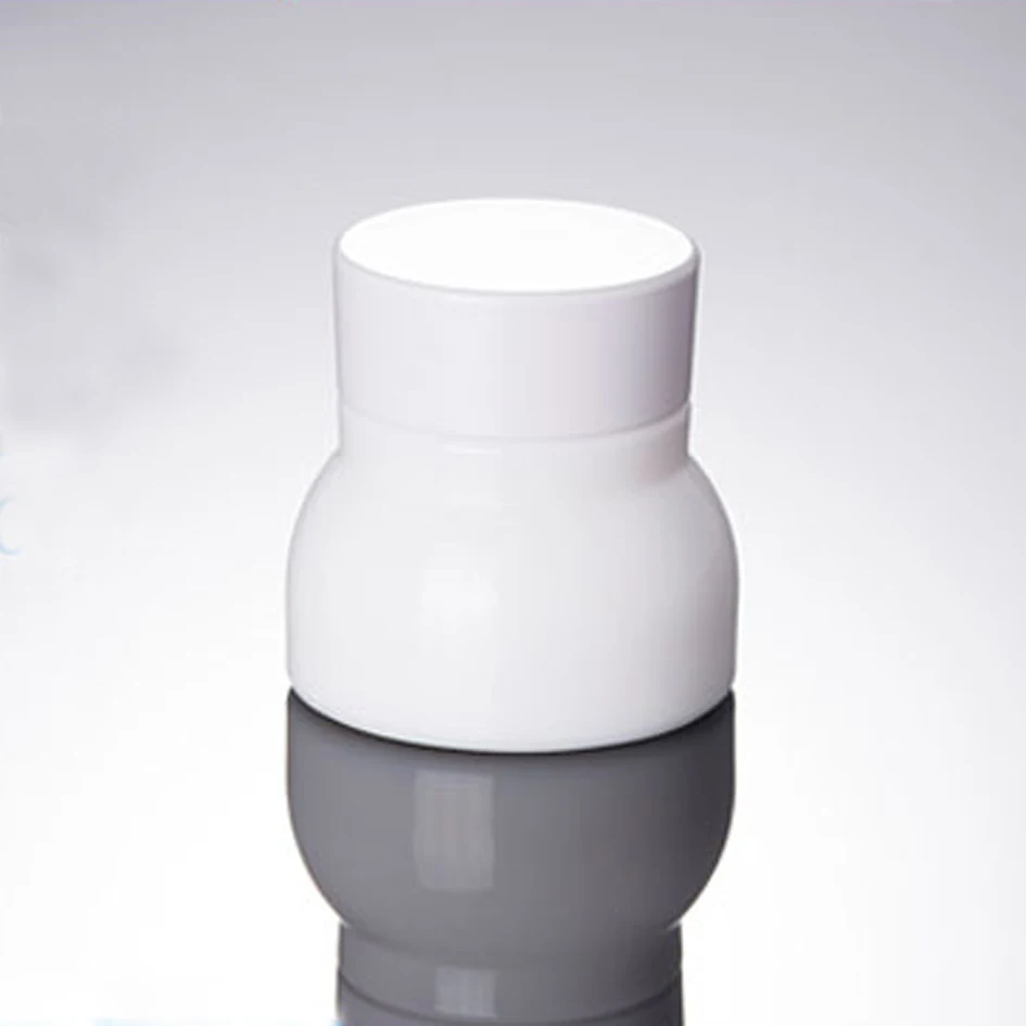 50 шт./лот г белая керамика стеклянная банка для крема с красными стеклянными