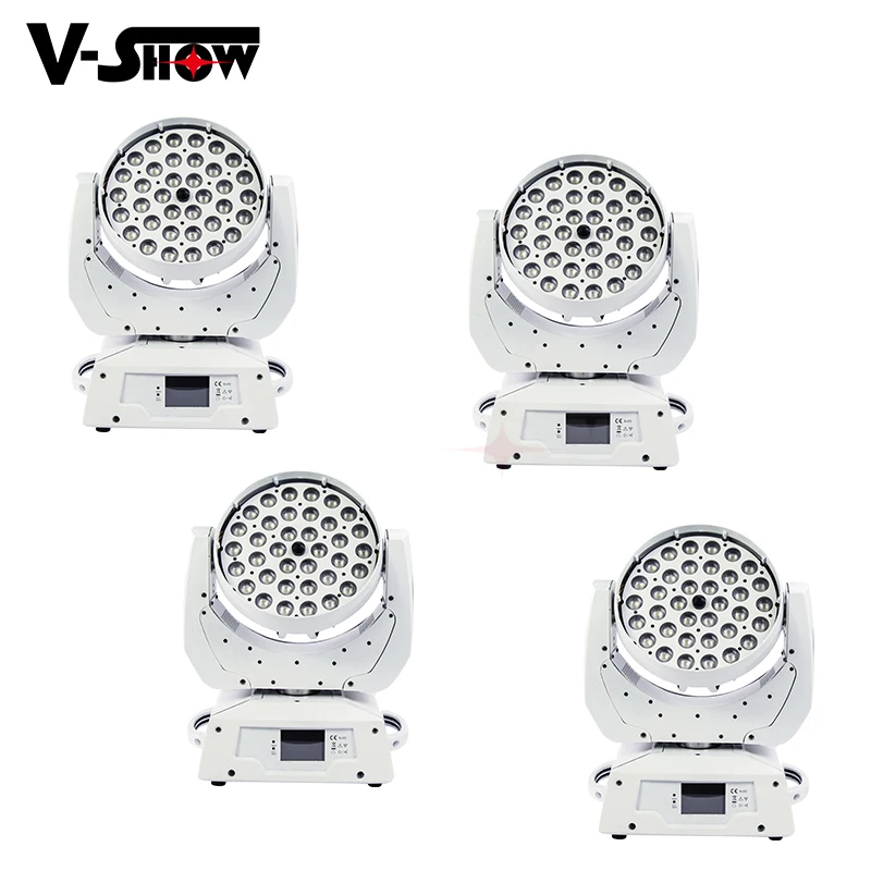 4 шт. Wash Zoom Moving Head Light 36x10 Вт RGBW 4в1 сценический Светодиодный Dmx управление DJ свет для