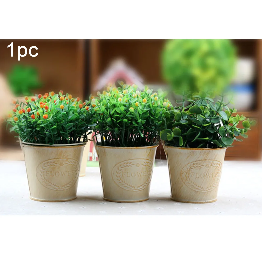 Контейнер украшение круглая Ванна винтажная железная офисная Балконная садовая