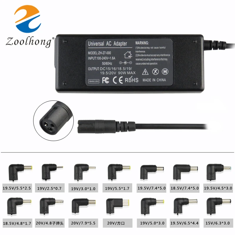 

15-20V 90W Laptop AC Automatic Universal Power Adapter Charger for Acer ASUS DELL Thinkpad Lenovo Sony Toshiba Samsung