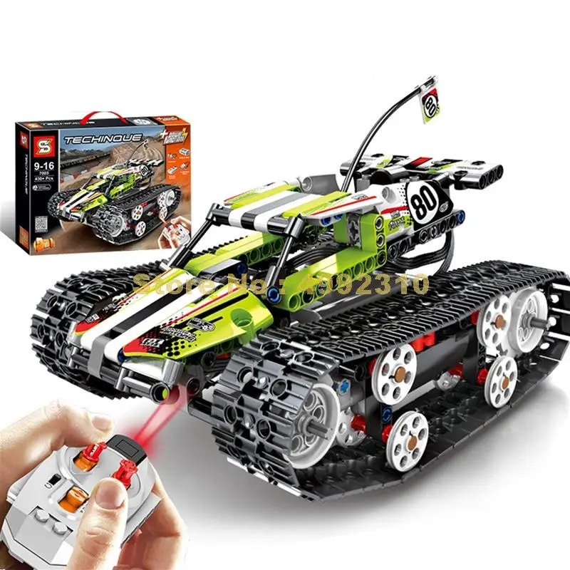 Sy7003 430 шт. 2в1 technic rc Гусеничный транспорт строительный блок 42065 Кирпичи Игрушка