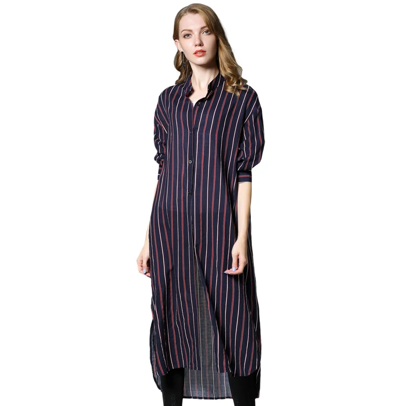 Female blouse shirt plus size2017woman Casual yellow striped long autumn winter cool sleeve women tops blusas | Женская одежда