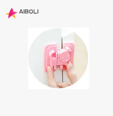 Детский дверной замок AIBOLI из АБС пластика в форме мультяшной собаки с выдвижным