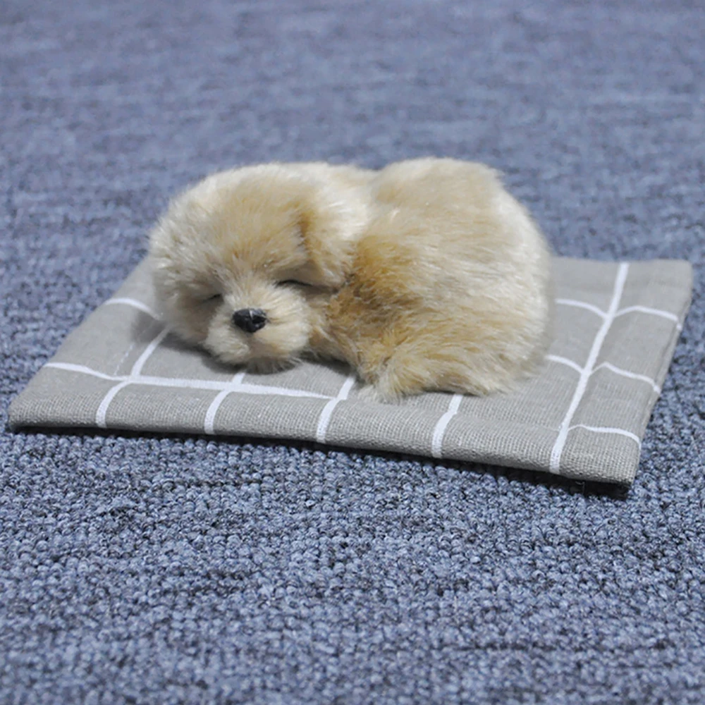 Мини плюшевая имитация Спящая Собака Щенок украшение приборной панели декор