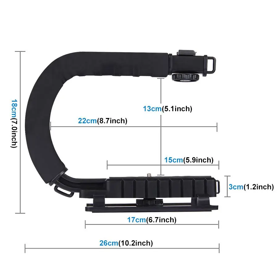 PULUZ C Grip видео ручка кронштейн держатель Стабилизатор для Canon Nikon sony Gopro SJCAM Xiaomi Yi