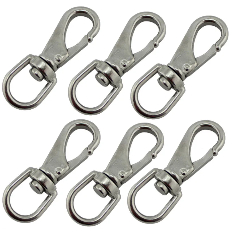 Набор из 6 Морских шарнирных крючков с пружиной для лодки Размер 2 # M6 304