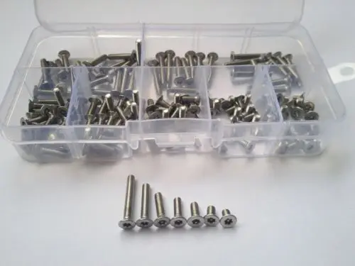 140 шт. M3 Torx T & TX розетка с потайной головкой ассортиментом стопорных винтов