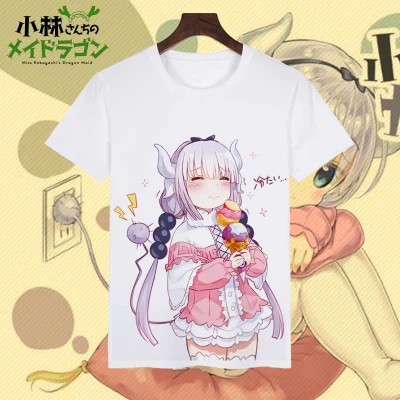 Аниме Сан Кобаяси-Сан-Чи нет горничной Дракон Футболка Кобаяши: спешлы Мужская