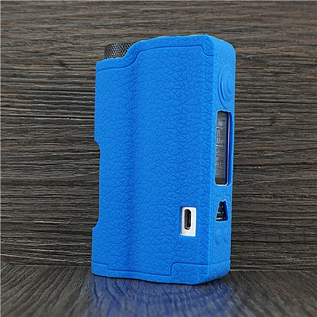Dark blue Текстурный чехол для DOVPO Topside 90W Squonk Box mod защитный силиконовый чехол для DOVPO Topside 90W - Цвет: Dark blue