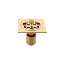 u type balcony carving panel style floor drains filter covers antique brass color deodorant floor drain strainers whosale