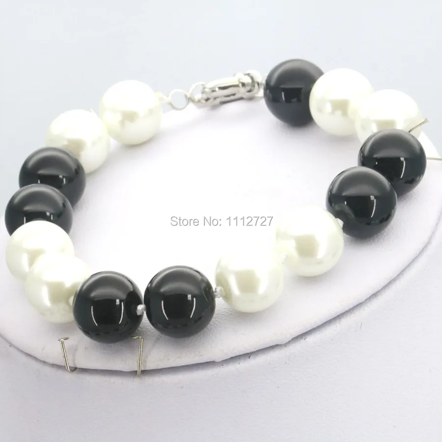 Горячая Распродажа рождественские подарки для девочек 10 мм белые и черные