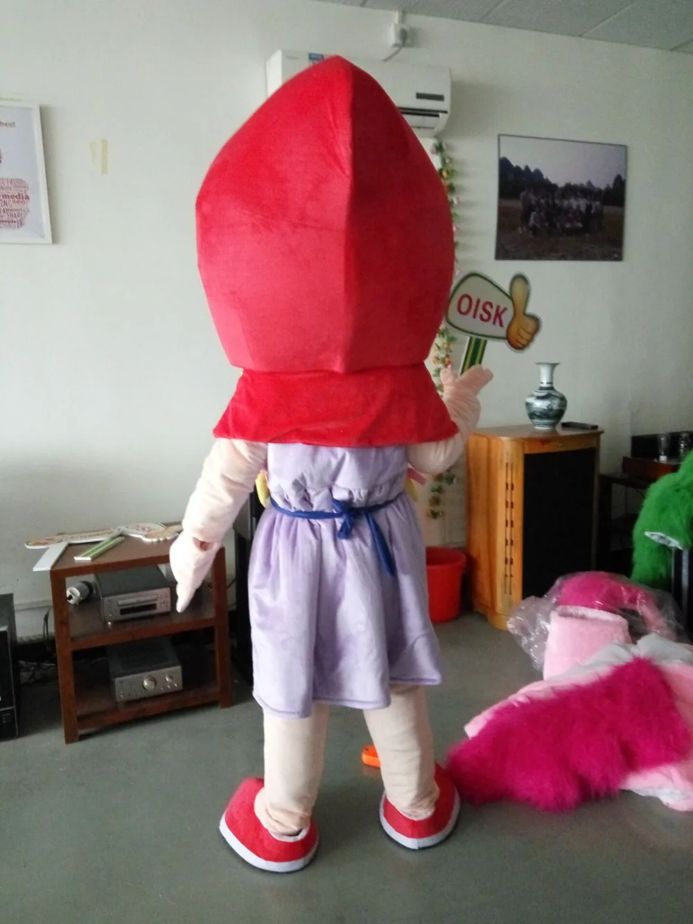 Ohlees настоящая фотография RedRidingHood Красная шапочка мультяшный персонаж талисман