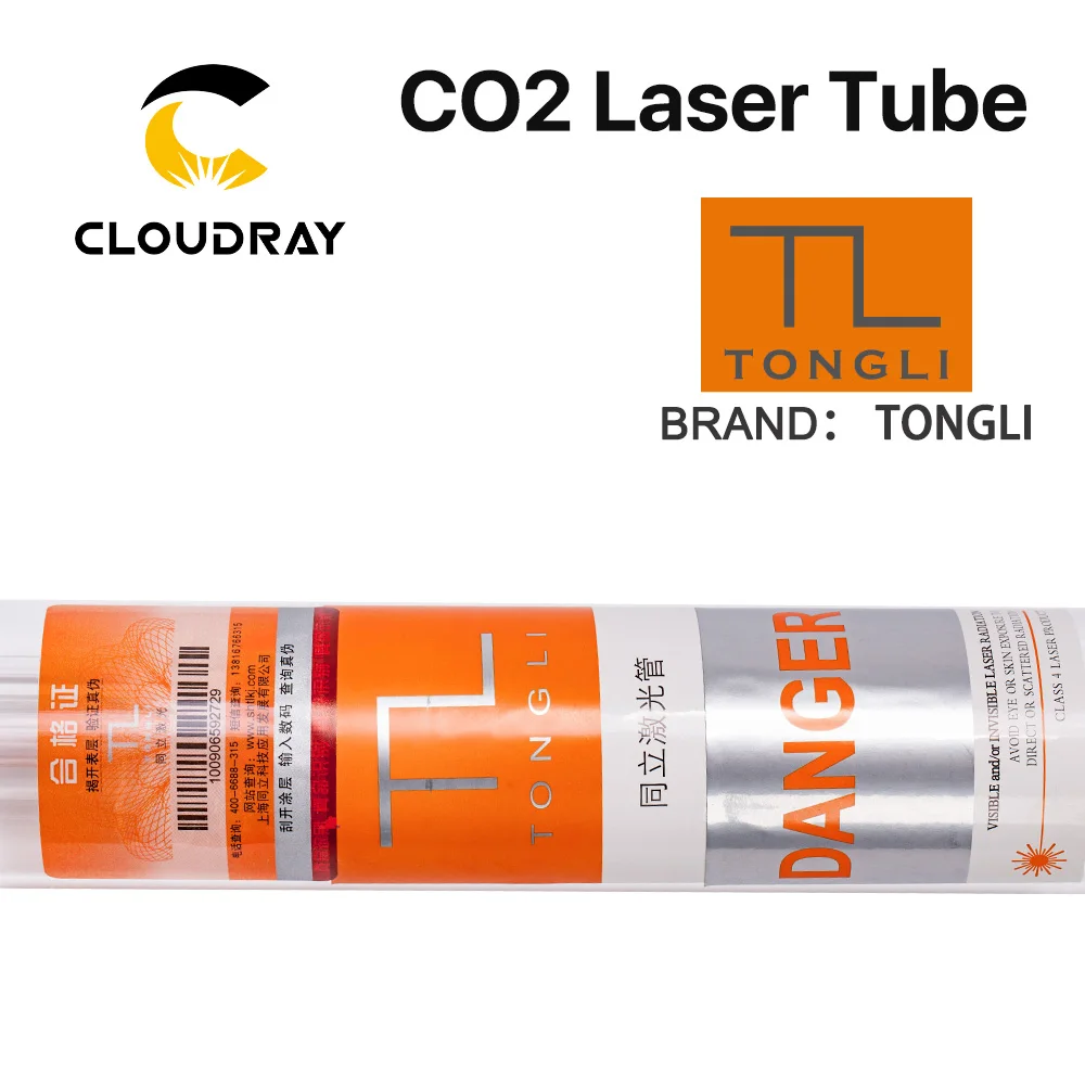 Cloudray TONGLI 800 мм 45 Вт СО2 стеклянная лазерная трубка для СО2 лазерная гравировка машина для резки TL TLC800-45