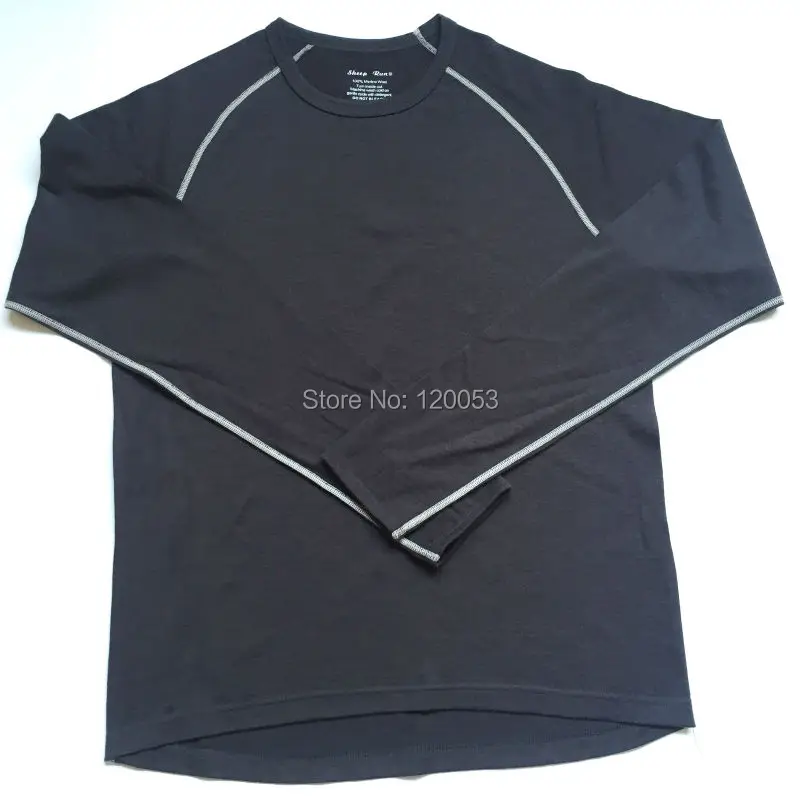 Мужские 100% австралийская мериносовая шерсть с длинным рукавом Baselayer мужские