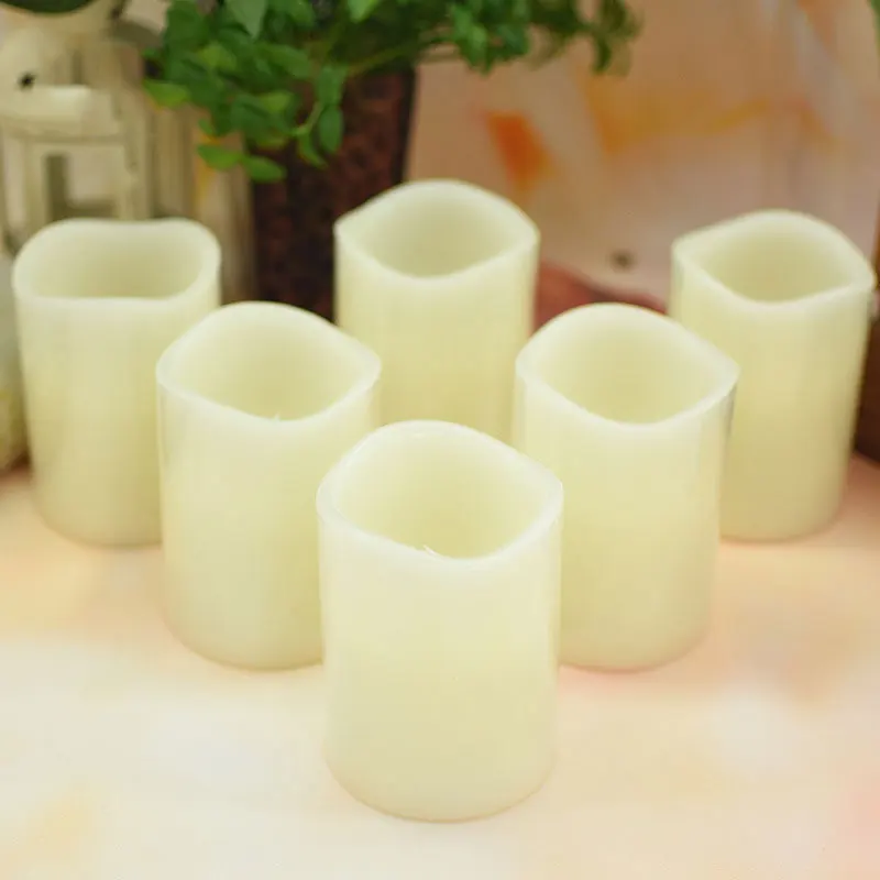 Упаковка из 6 дистанционных беспламенных парафиновых свечей для украшения