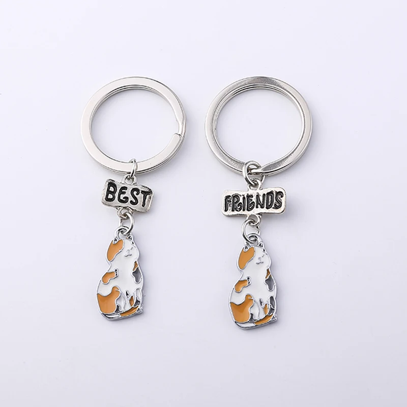 Flyingforest лучший друг мультяшный брелок с животными модный милый Кот женский