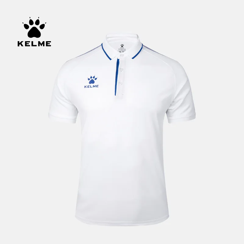 Мужская футболка поло KELME летняя хлопковая с коротким рукавом для бега 3891066|Поло