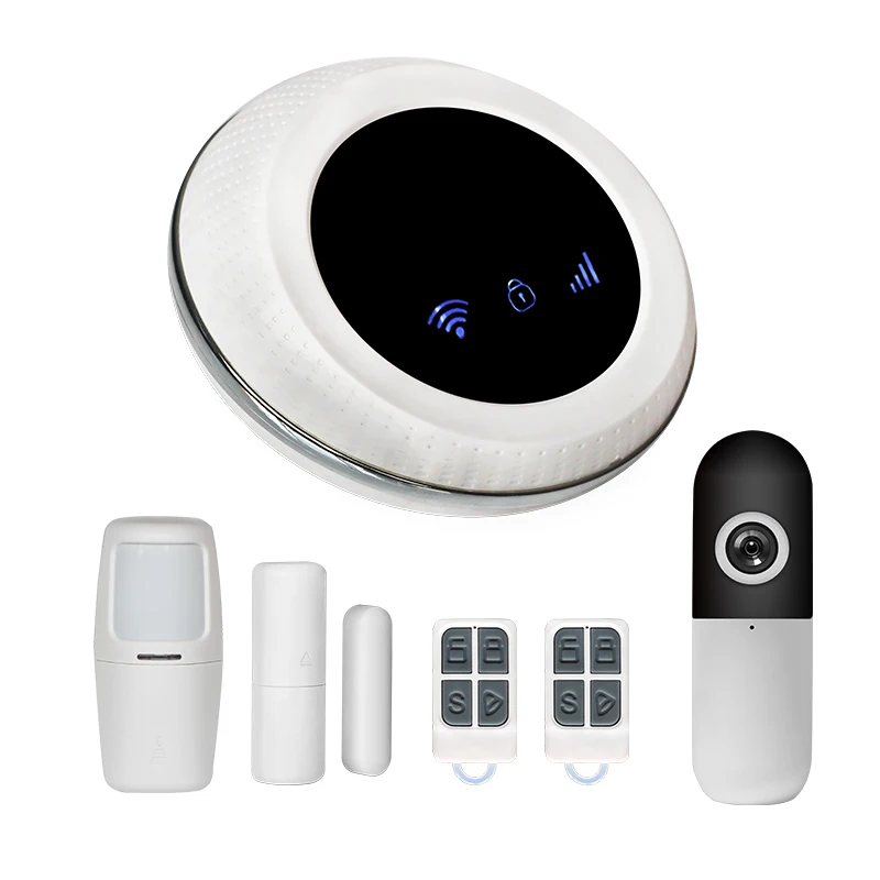 Красный Tuya умный Wifi+ GSM беспроводной умный дом Охранная сигнализация совместима с Alexa - Цвет: Красный