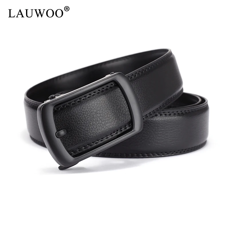 LAUWOO Модные Дизайнеры Для мужчин Автоматическая пряжка роскошные кожаные Ремни