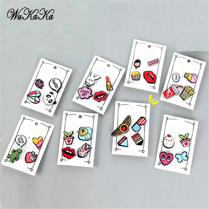 Набор акриловых брошек из мультфильма Bear Cola 3 шт. 1 комплект Значки для джинсов