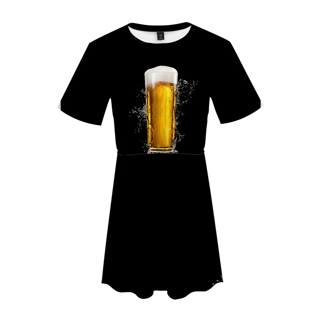 Beer day 3D dress Printed Women cute Dress Summer streetwear Dresses 2019 Hot Sale Girls Casual harajuku plus size xxl | Женская одежда