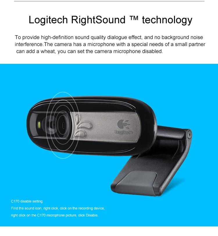 Производитель отремонтированный(б/у): Веб-камера logitech HD C170 PC Computer CMOS 5 Mega USB 2,0 веб-камера