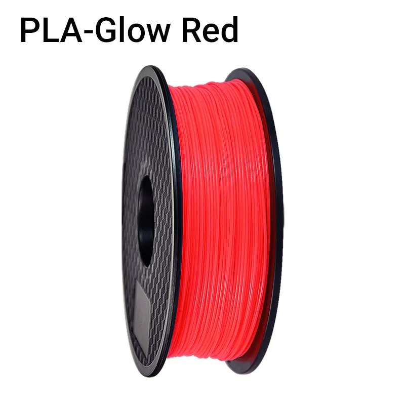 Glow Red TOPZEAL высокое качество PLA 3d принтер нити белого цвета 1,75 мм 1 кг катушка для 3D печати материалов - Цвет: Glow Red