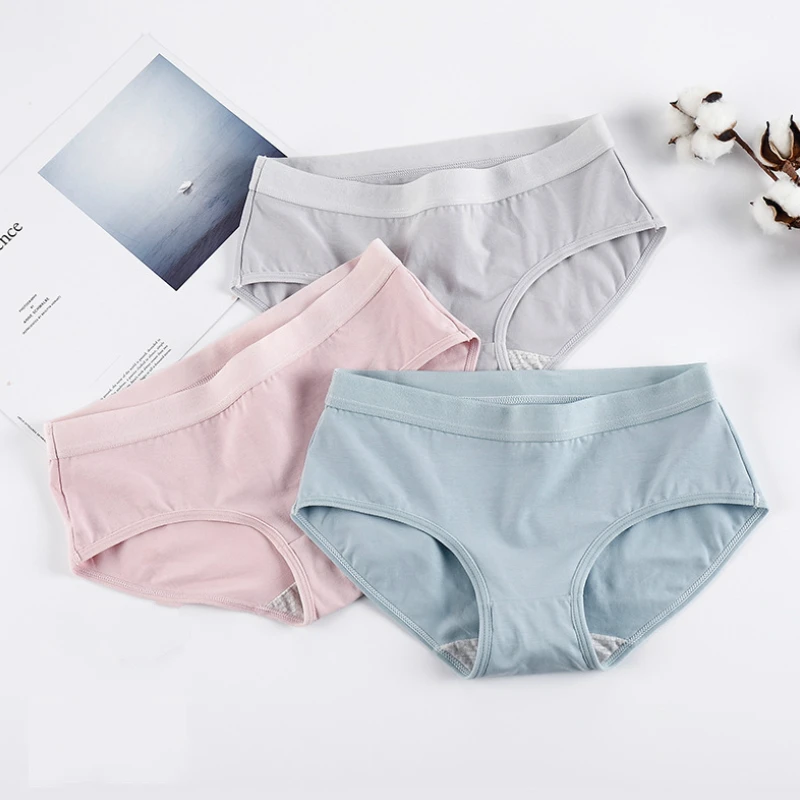 Однотонное женское нижнее белье женские штаны Хлопковые трусы для девочек пуш ап