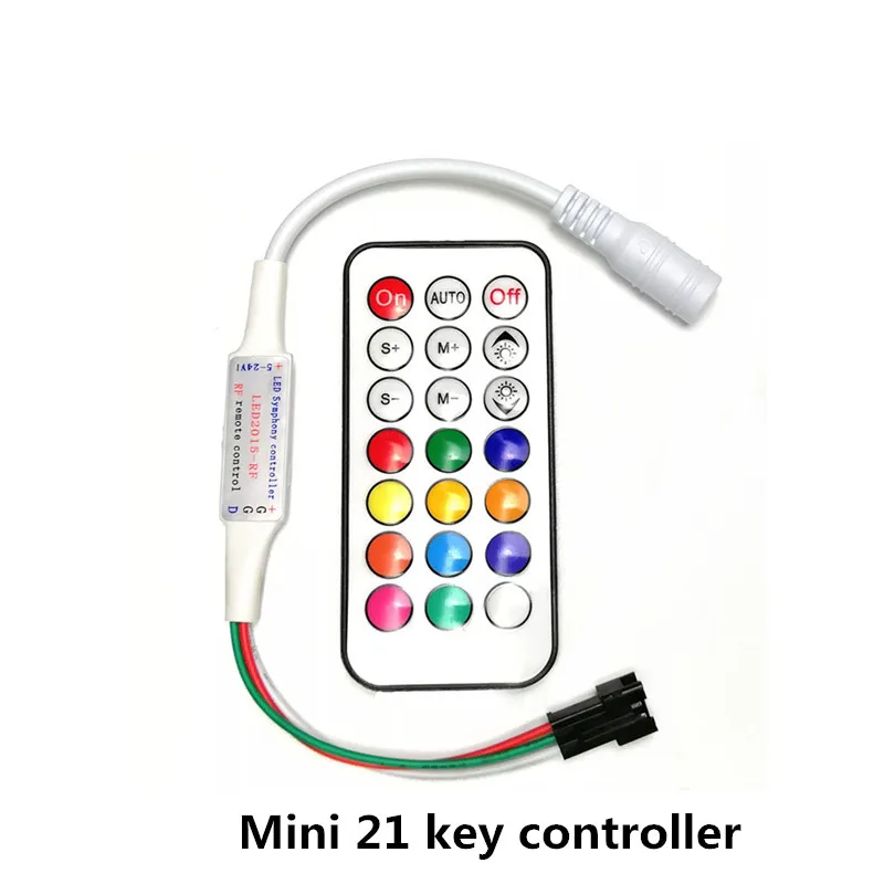 Мини 3key RF 14key 21key мини маленький светодиодный пиксельный световой контроллер для WS2811 SK6812 WS2812B 6803 1903 с пультом дистанционного управления