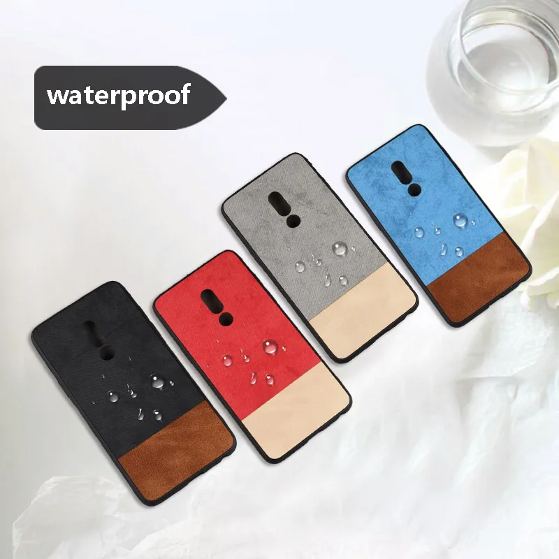 Подходит для Meizu 15 M881Q защитный чехол телефона мягкий Plus TPU + denim colorblock cover 5