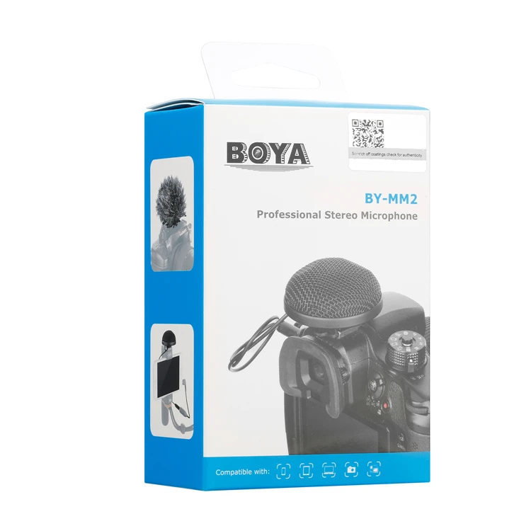 BOYA BY-MM2 всенаправленный конденсаторный стерео микрофон для iphone 8, 8 Plus 7 Canon Nikon sony DSLR камера Видеокамера Panasonic