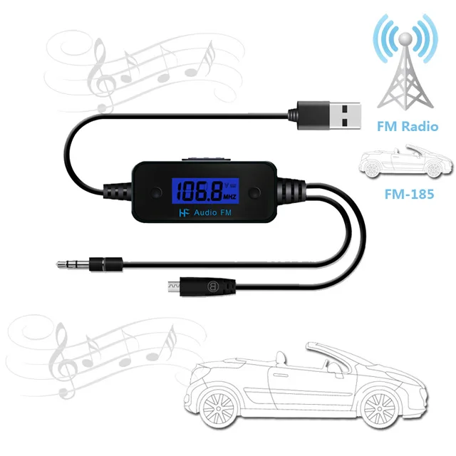 Беспроводной fm передатчик 3 5 мм с адаптером Lightning для iPhone/Samsung/HTC/ Sony /LG|transmitter fm|fm