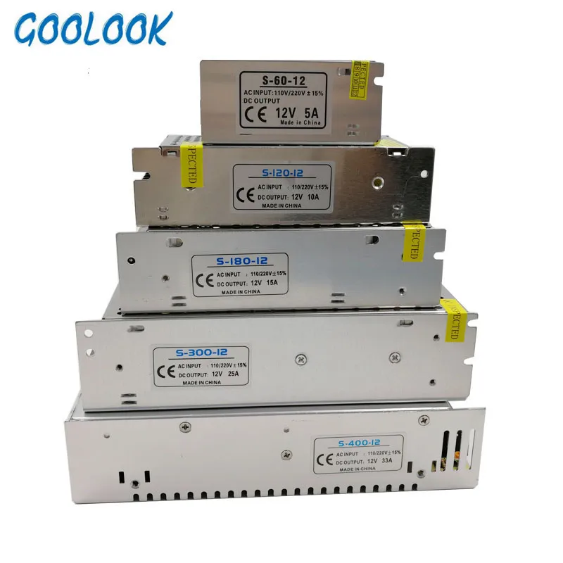Питание от напряжения постоянного тока 12 V питания светодиодные ленты освещение