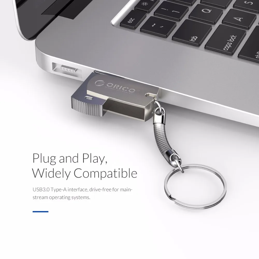 ORICO 3,0, USB флеш-накопитель, 64 ГБ, 32 ГБ, 16 ГБ, USB 3,0, металлическая флеш-память, USB флешка с кольцом для ключей, флеш-диск, флеш-накопитель, флешк