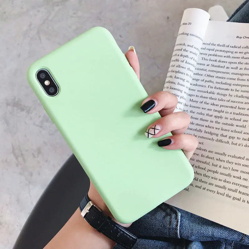 MC Green Чехол для iPhone X XS Max XR полная защита жидкий силиконовый чехол для телефона для iPhone 6 6S 7 8 Plus мягкая на ощупь Противоударная задняя крышка - Цвет: MC Green