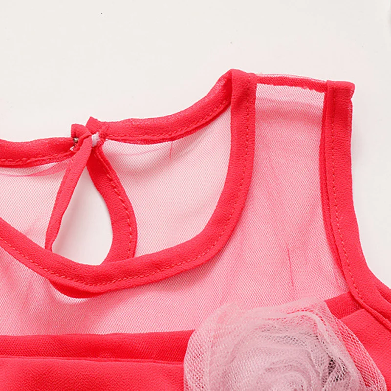 Платье принцессы с цветочным рисунком для девочек детская одежда лето 2017 г.