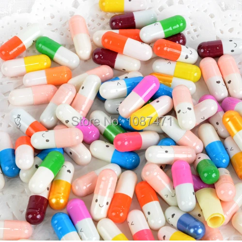 Капсула для таблеток с кабошонами 200 шт. буквой сообщения 21 мм красочная эмотикон