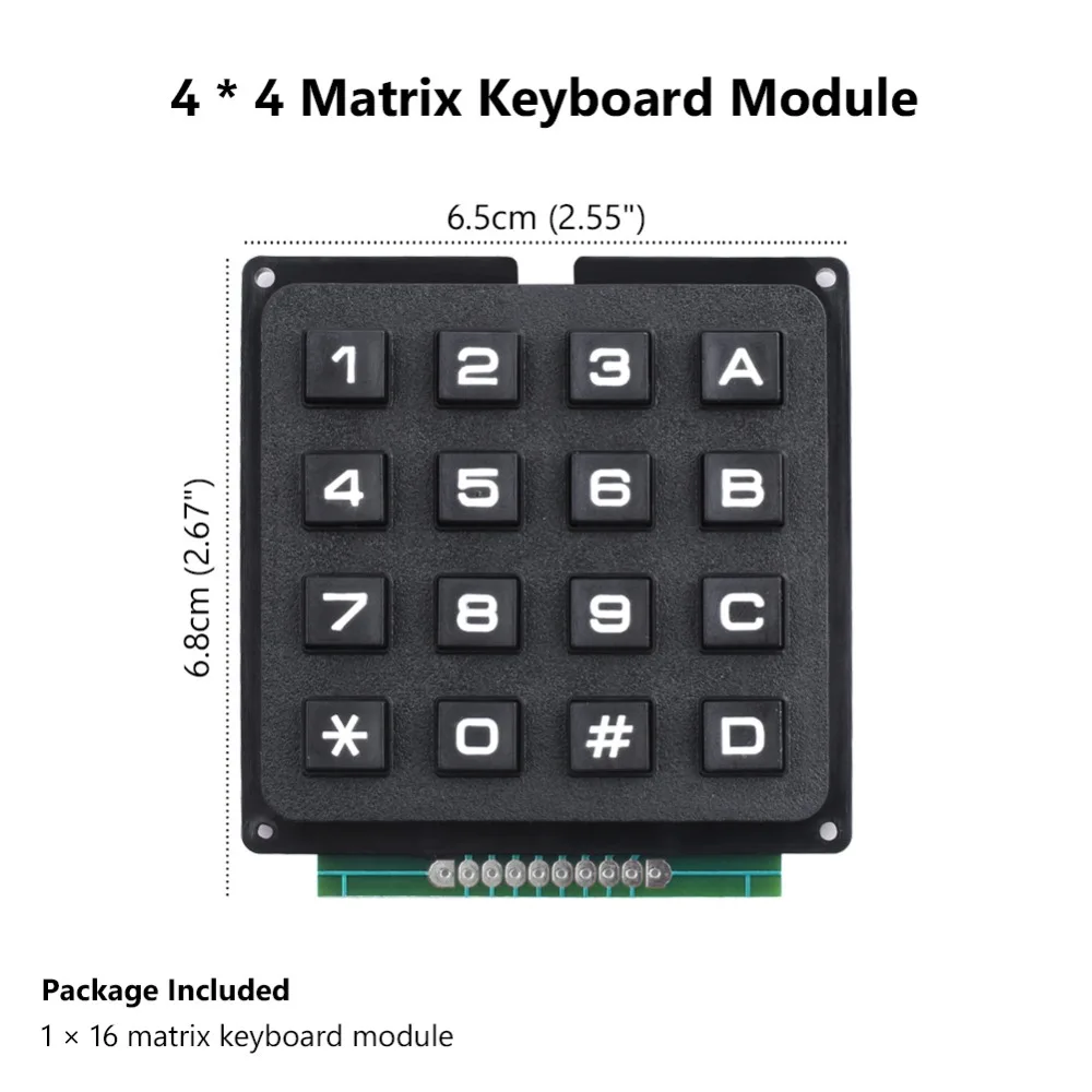 Матричный модуль клавиатуры 4x4/3x4 используется ключ PIC AVR Stamp Sml 4*4/3*4 пластиковый