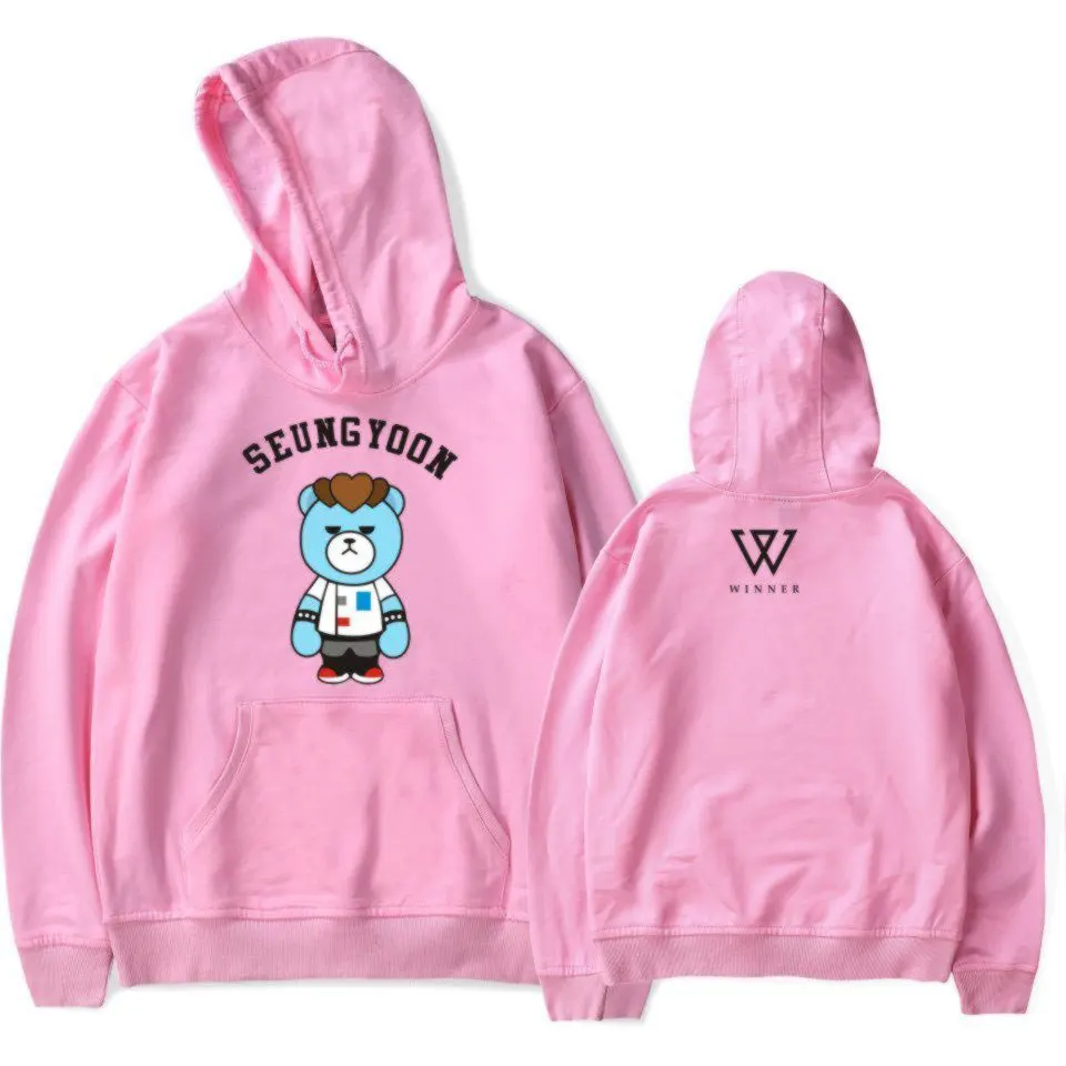 Two Step WINNER Hoodie Print SEUNG YOON JIN WOO TAEHYUN MINHO Fashion Sweatshirt With Hat | Мужская одежда