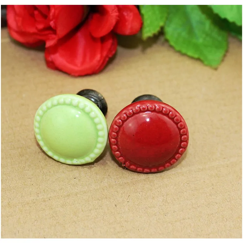 29 мм старинная Мебельная ручка с круглой головкой Керамика ручки и двери шкаф