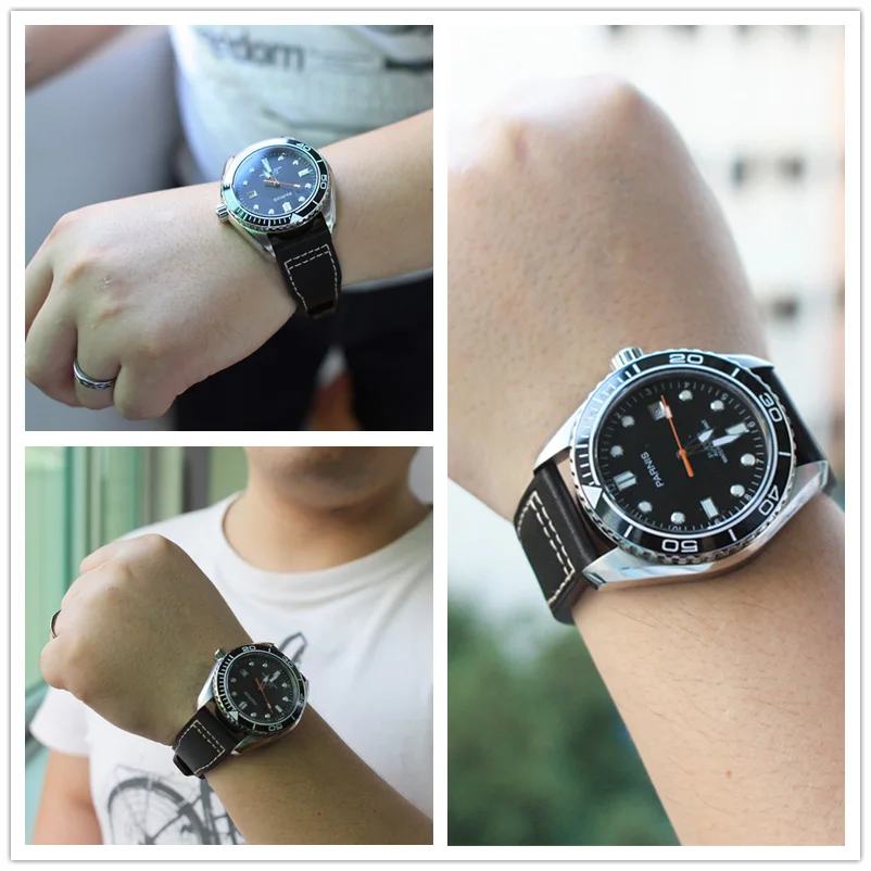 

Free Shipping 45mm Parnis Mechanical Watches Waterproof Automatic Watch Ceramic Rotatig Bezel 5ATM Sapphire Wrist Watch Men