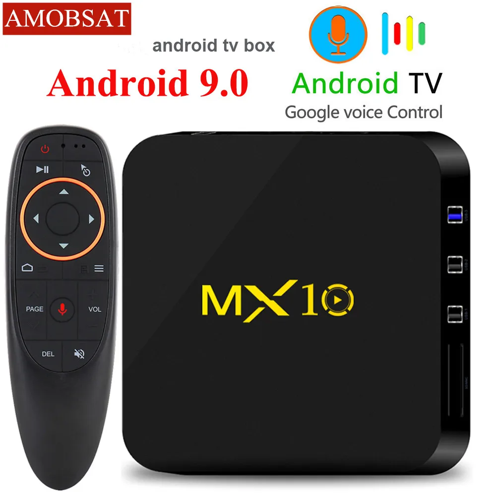 MX10 Android 9 0 Смарт ТВ бокс 4 Гб DDR4 Ram 32 64 Rockchip RK3328 четырехъядерный поддержка 4K WIFI