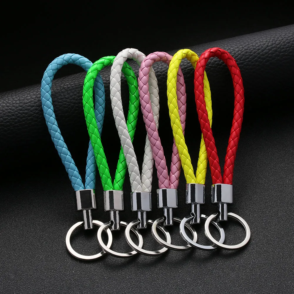 Кожаный брелок ручной работы Waven 13 цветов для автомобильных ключей Прямая