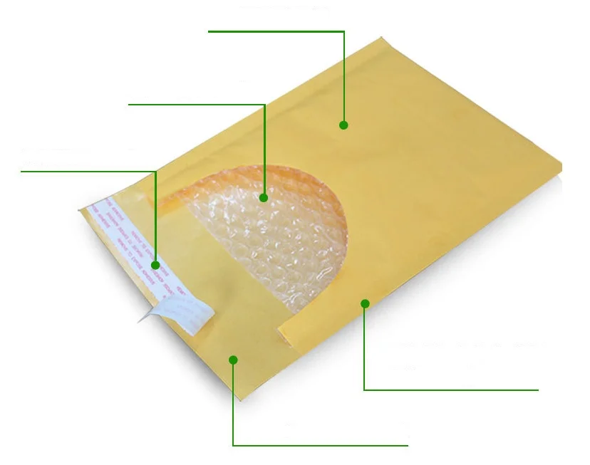 Крафт-бумага с пузырчатой подкладкой конверты для почтовых отправлений