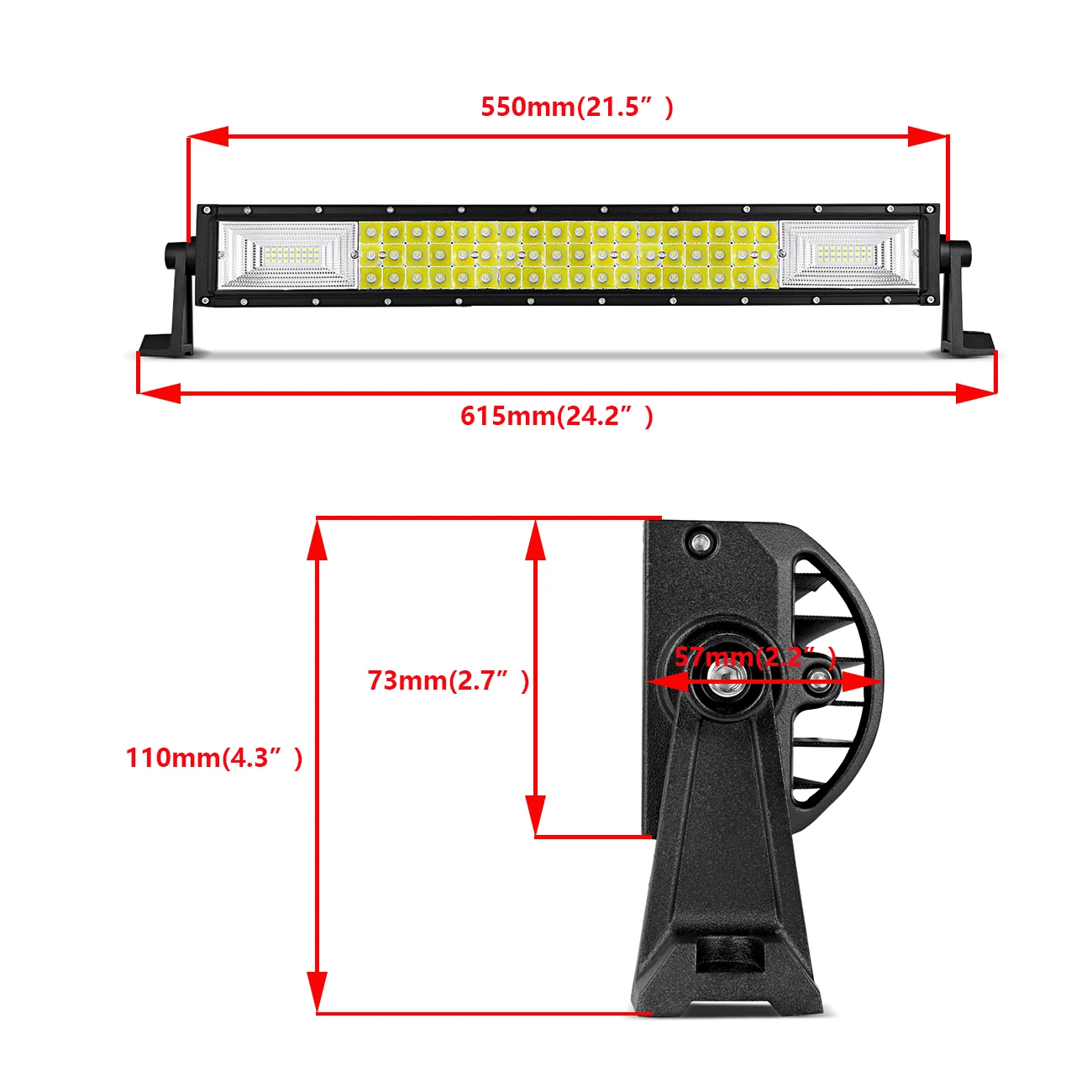Oslamp 3 ряда 2" 324 Вт светодиодный световой бар прямой комбинированный луч светодиодный рабочий свет для 4x4 грузовика ATV трейлер автомобильная фара дальнего света внедорожника
