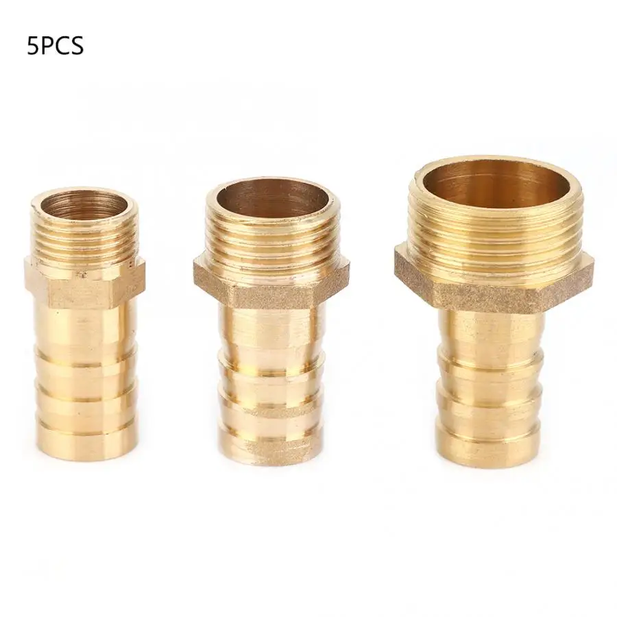 Латунные газовые папы соединения быстроразъемные 5 шт. BSP Мужская резьба Барб