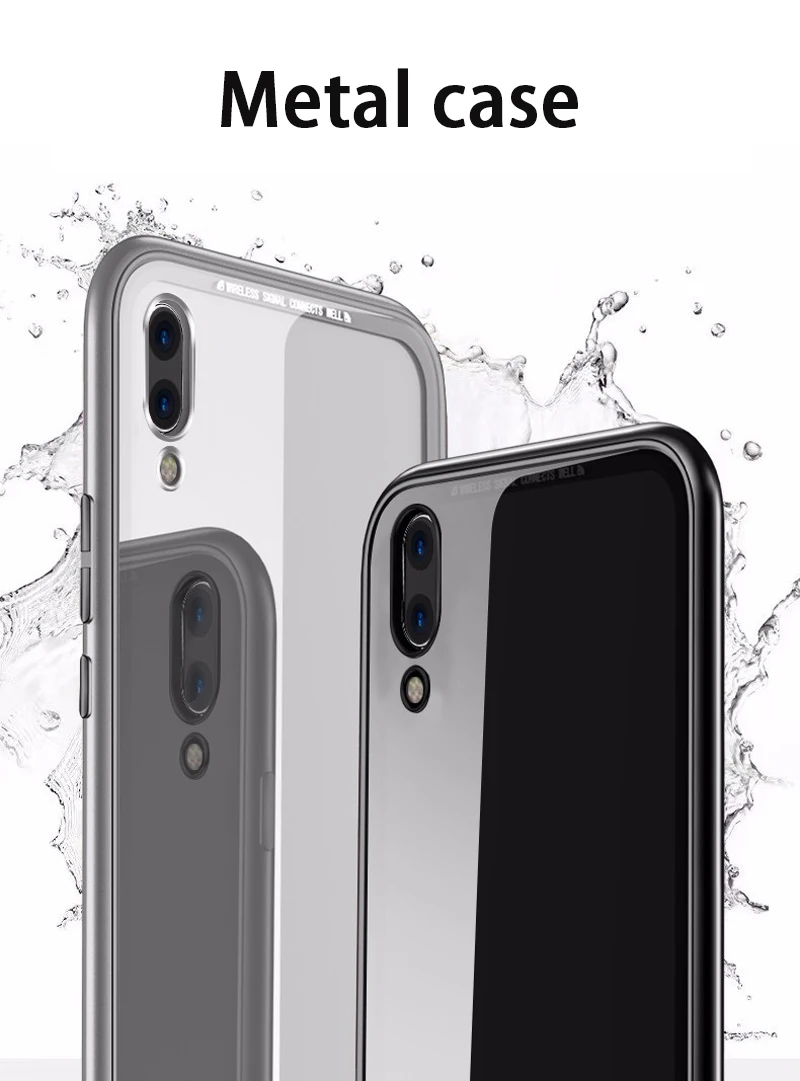 Магнитный адсорбционный металлический чехол для телефона для Xiao mi Red mi Note 7 5 6 Pro 6A mi 9 8 lite mi 9 SE POCO F1 закаленное стекло Магнитная крышка