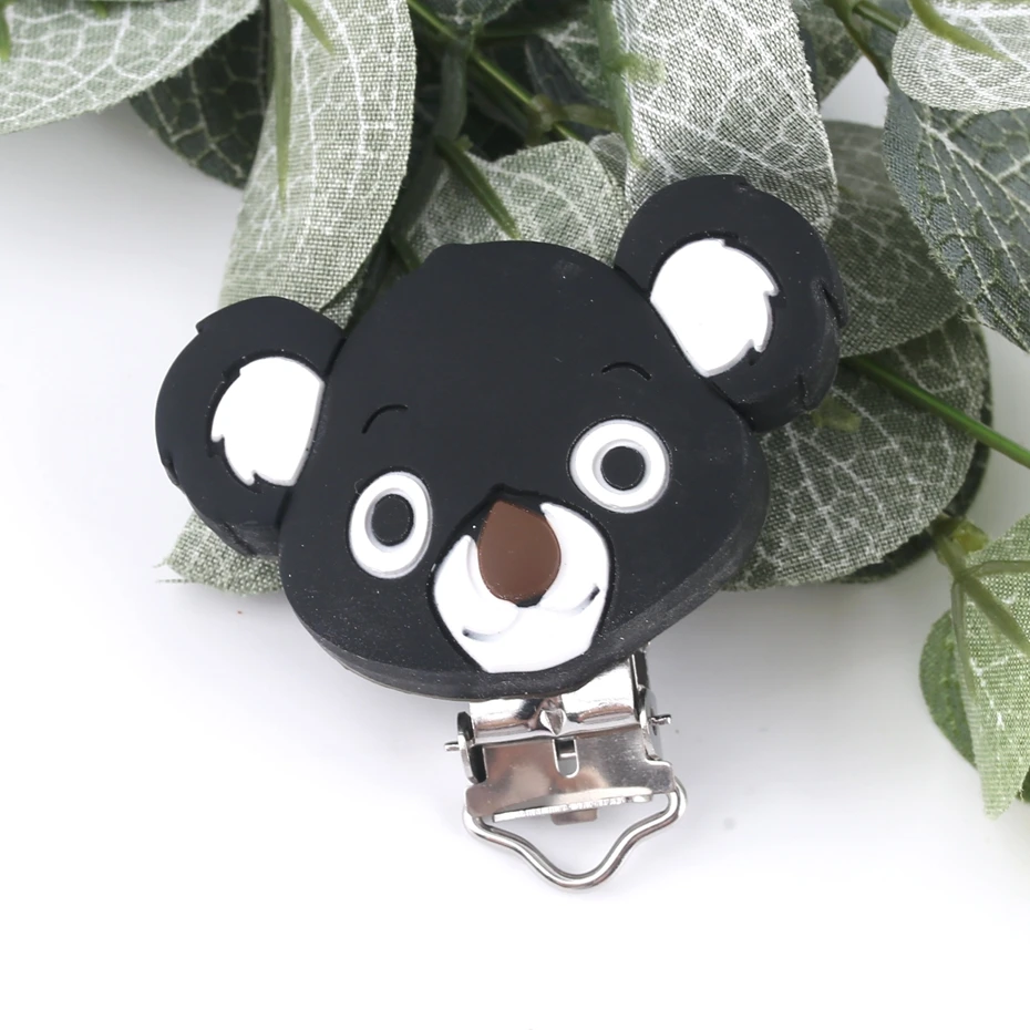 Пищевая силиконовая Милая Мини-пустышка Koala, зажим для пустышки, силиконовая прорезыватель, аксессуары, ниппель для клипа, сделай сам, для пустышки, цепочка, детские товары
