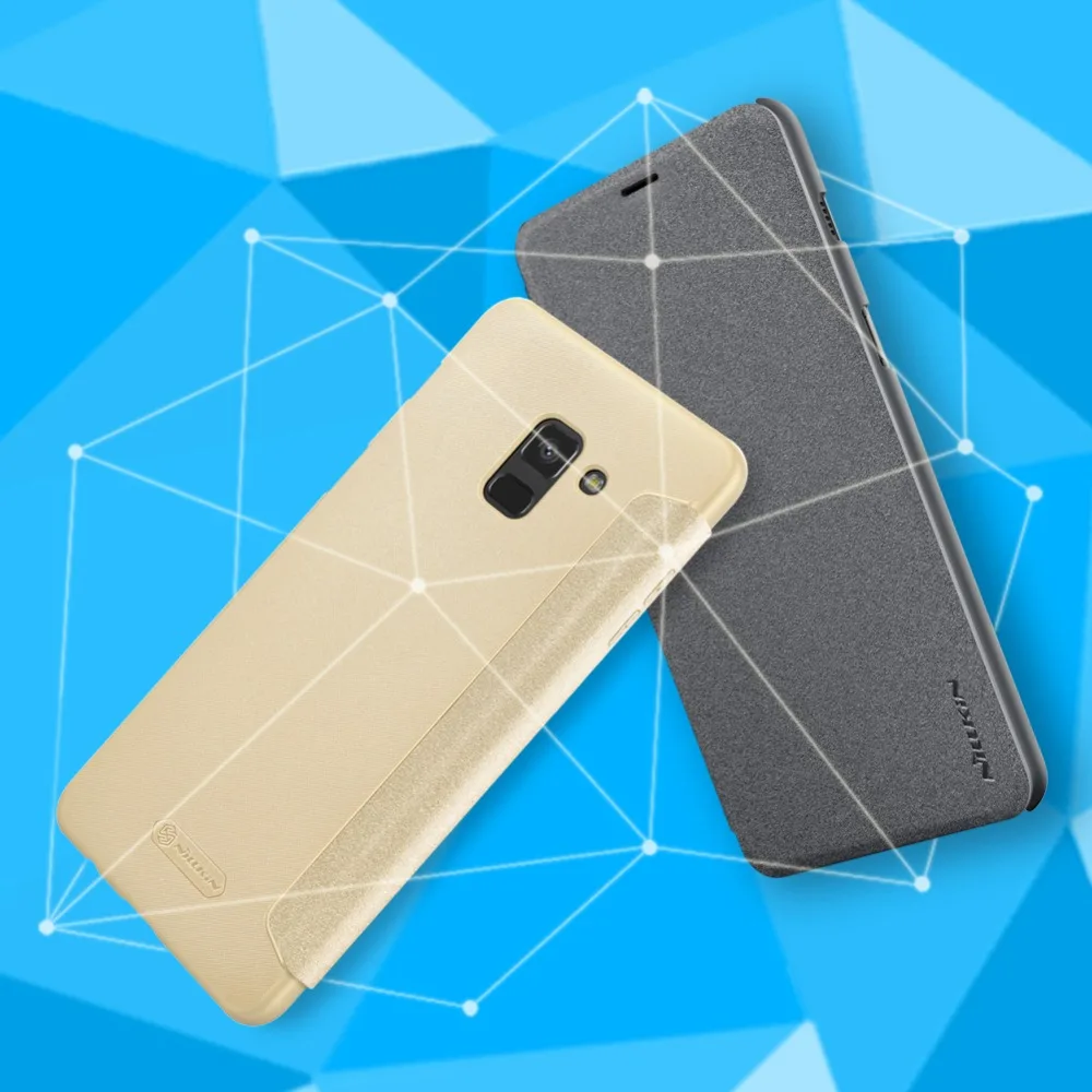 Жесткий чехол NILLKIN для Samsung Galaxy A8 2018 (5 6 дюйма) чехол-накладка из искусственной кожи